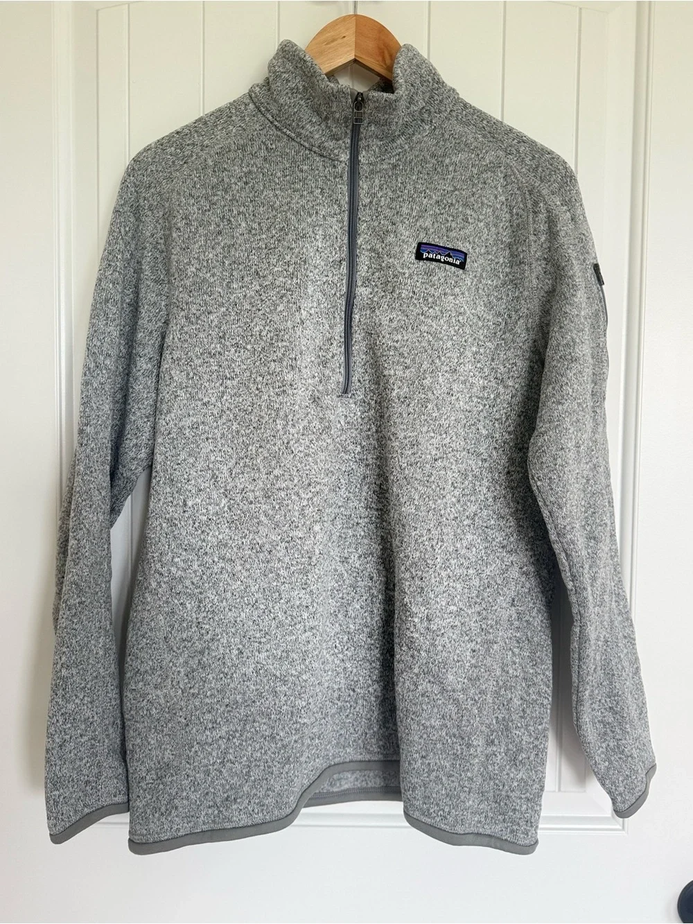 Patagonia Men’s Better Sweater 1/4 Zip Fleece Pullover Heather Gray Medium